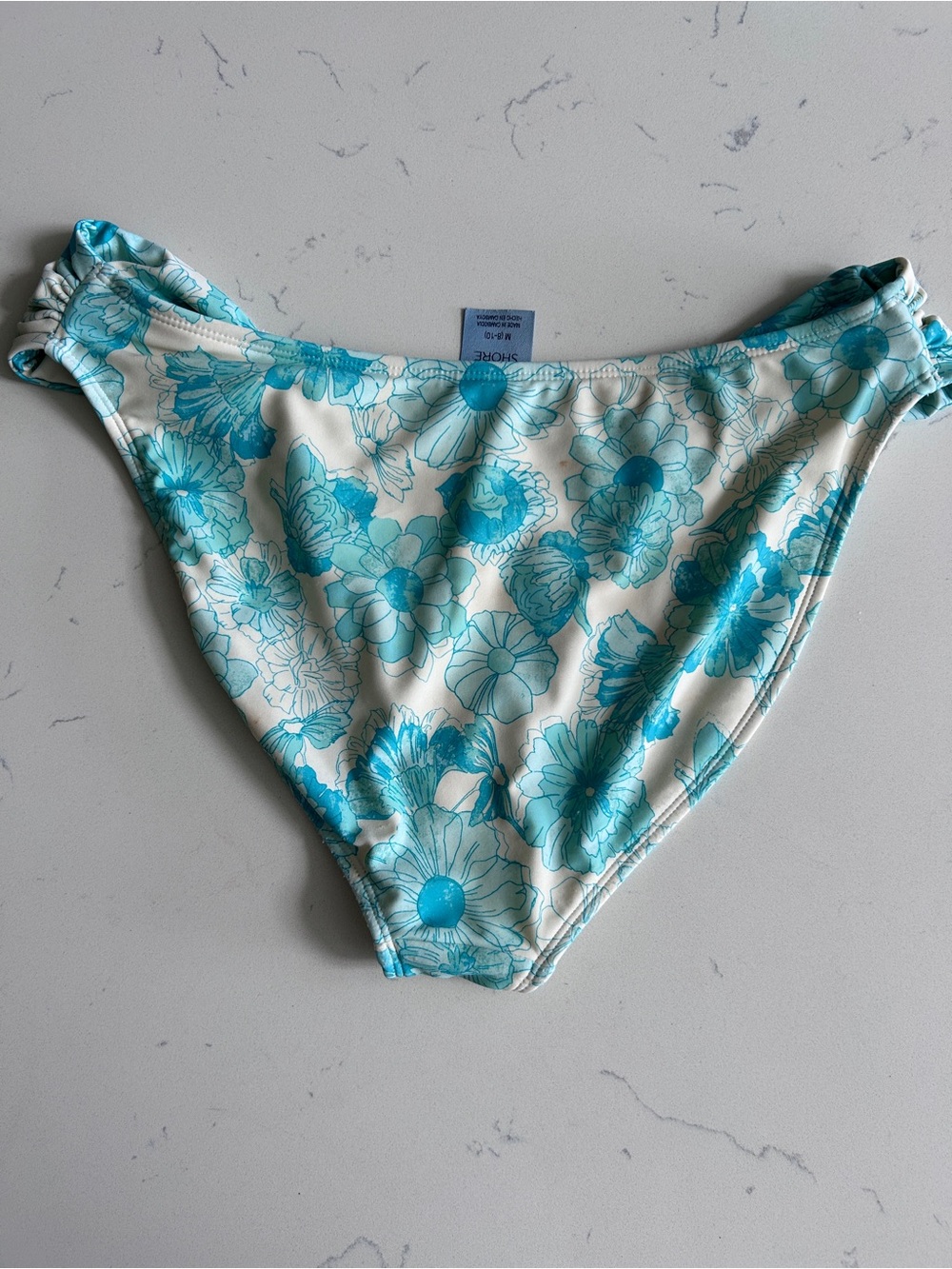 Shade & Shore Aqua Floral Women’s Two-Piece Swim Suit - Picture 9 of 10